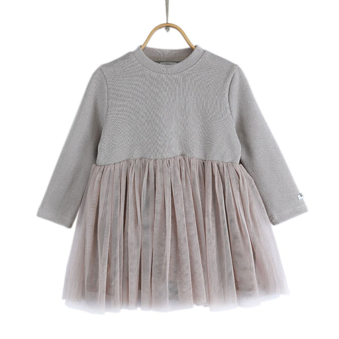Donsje Kids Girl Tilly Dress - Grey Dawn Donsje Kids Girl Tilly Dress - Grey Dawn