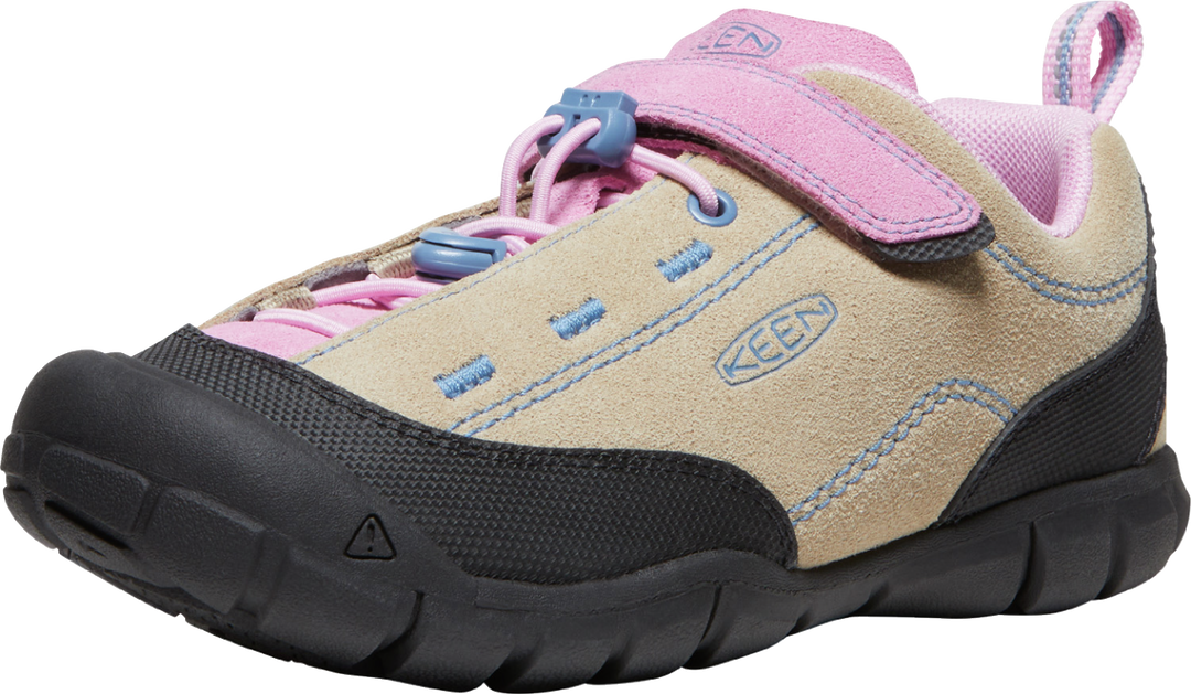 >KEEN Kids Jasper II Play-Anywhere Comfort Leather Sneaker - SAFARI/PASTEL LAVENDER