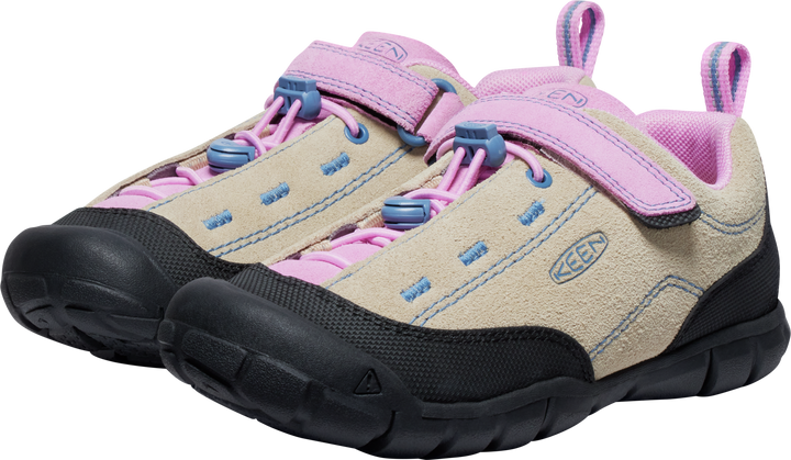 >KEEN Kids Jasper II Play-Anywhere Comfort Leather Sneaker - SAFARI/PASTEL LAVENDER