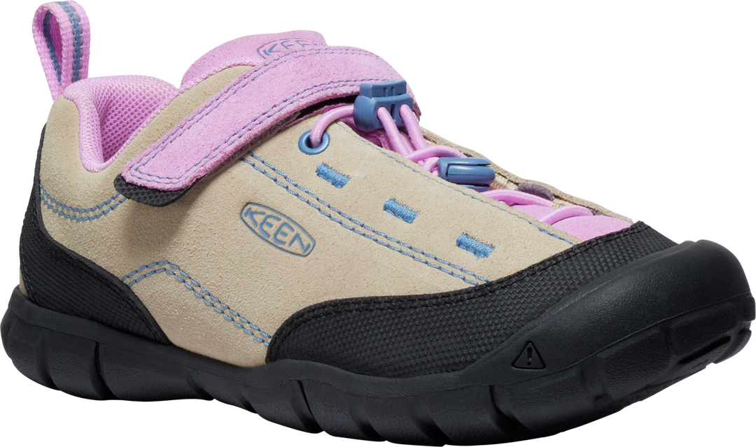>KEEN Kids Jasper II Play-Anywhere Comfort Leather Sneaker - SAFARI/PASTEL LAVENDER