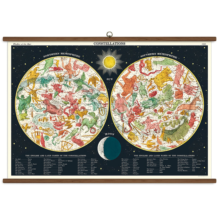 >Cavallini Vintage School Chart - Constellations - 40" x 28" (100 cm x 70 cm)