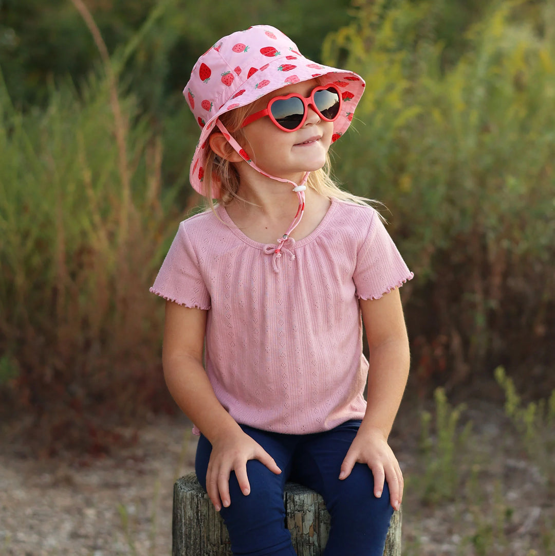 >Jan & Jul Kids Polarized Heart Sunglasses - Nautical Red