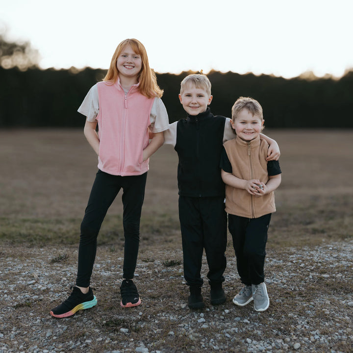 >Jan & Jul Kids Fleece Vest - Dusty Pink