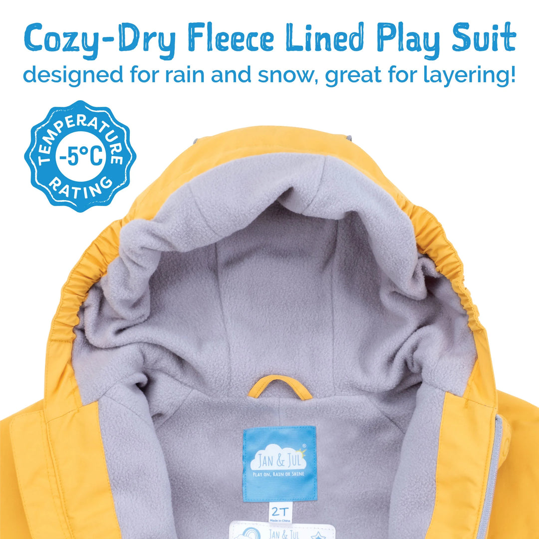>Jan &amp; Jul Kids Fleece Lined Rain Suits - Big Trucks