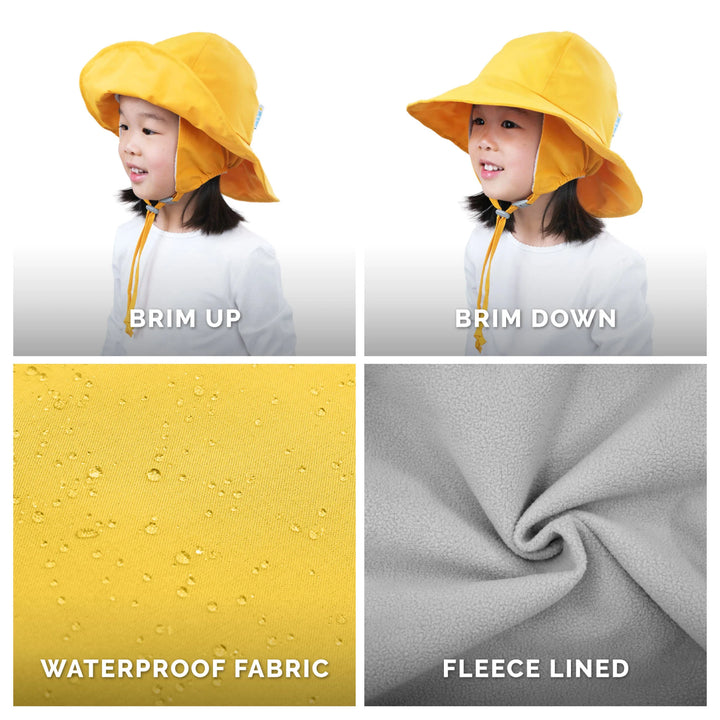 >Jan & Jul Kids Waterproof Rain Hats - Yellow