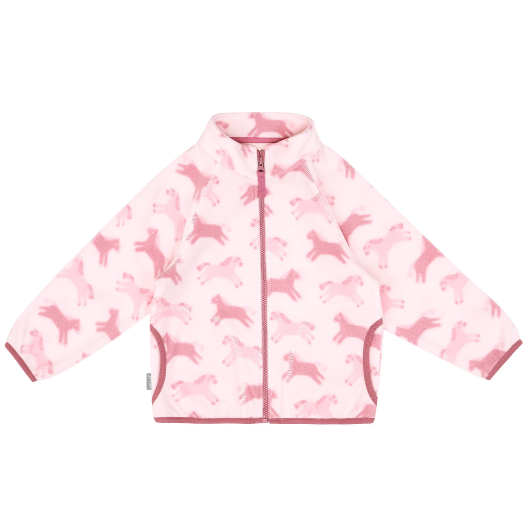 >Jan &amp; Jul Kids Cozy Fleece Jacket - Pink Ponies