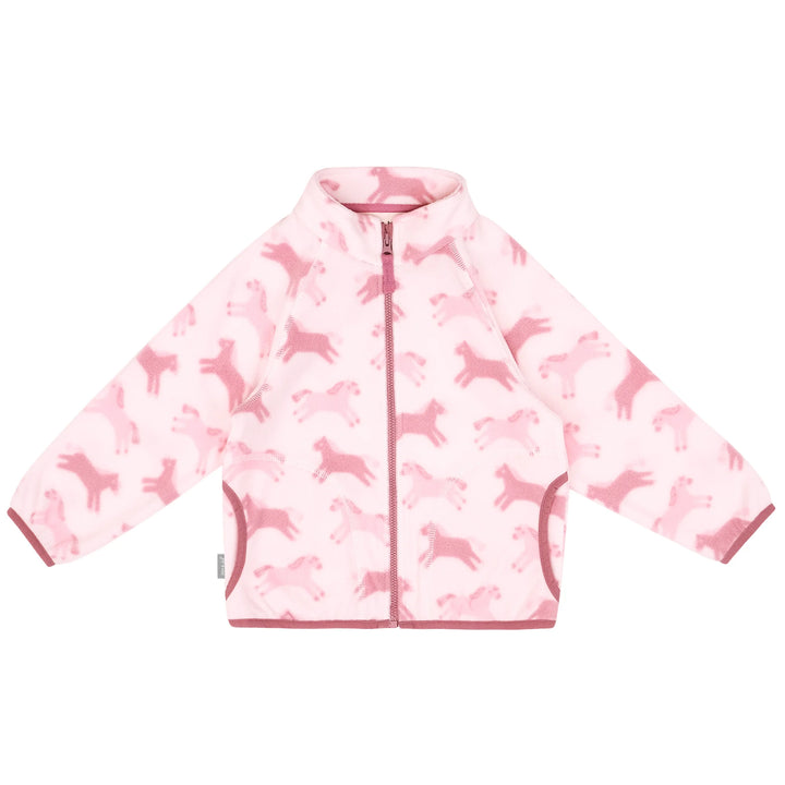 >Jan &amp; Jul Kids Cozy Fleece Jacket - Pink Ponies