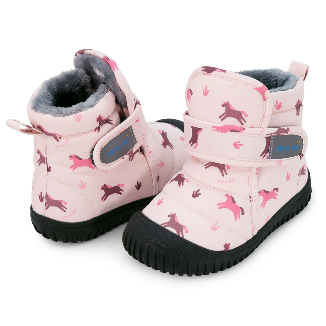 >Jan &amp; Jul Kids Toasty-Dry Insulated Ankle Boots - Pink Ponies