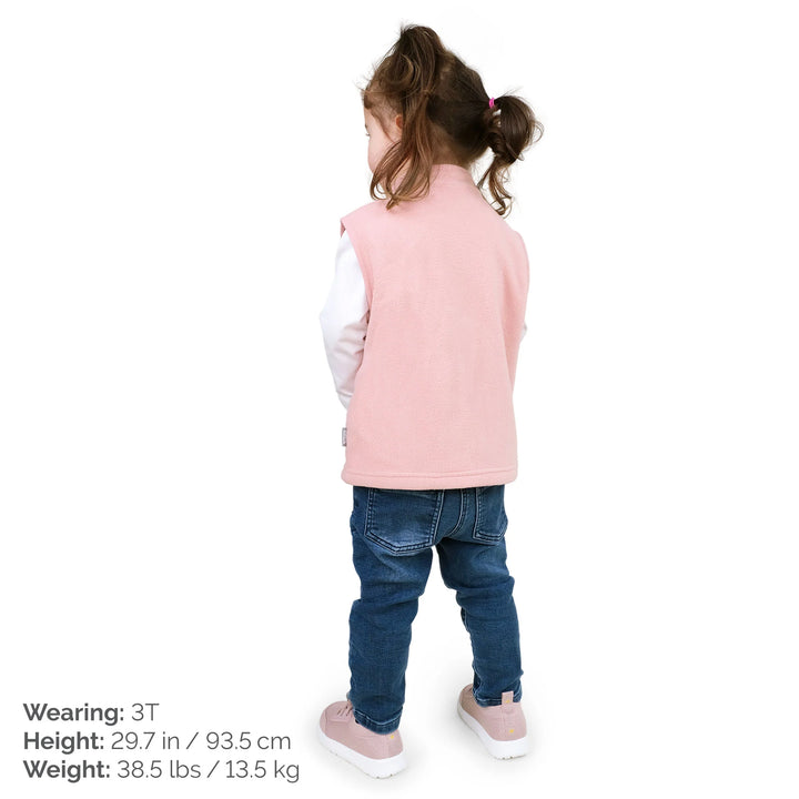 >Jan & Jul Kids Fleece Vest - Dusty Pink