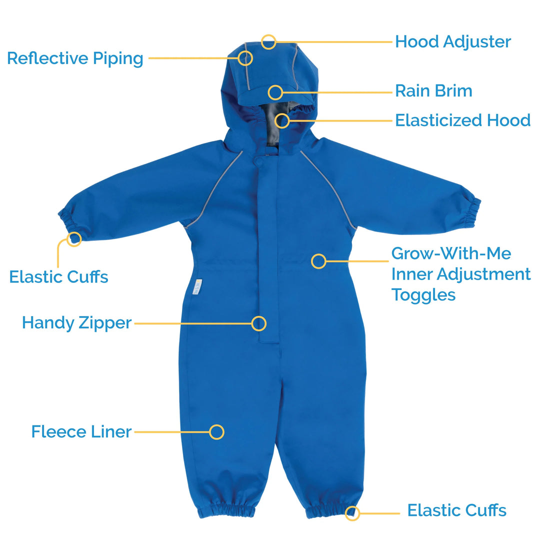 >Jan &amp; Jul Kids Fleece Lined Rain Suits - Big Trucks