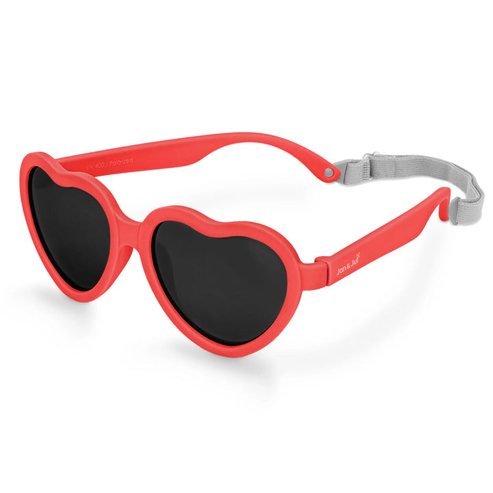 >Jan & Jul Kids Polarized Heart Sunglasses - Nautical Red