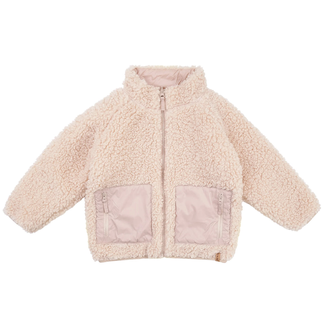 >Jan &amp; Jul Kids/Women Reversible Fleece Jacket - Oatmeal