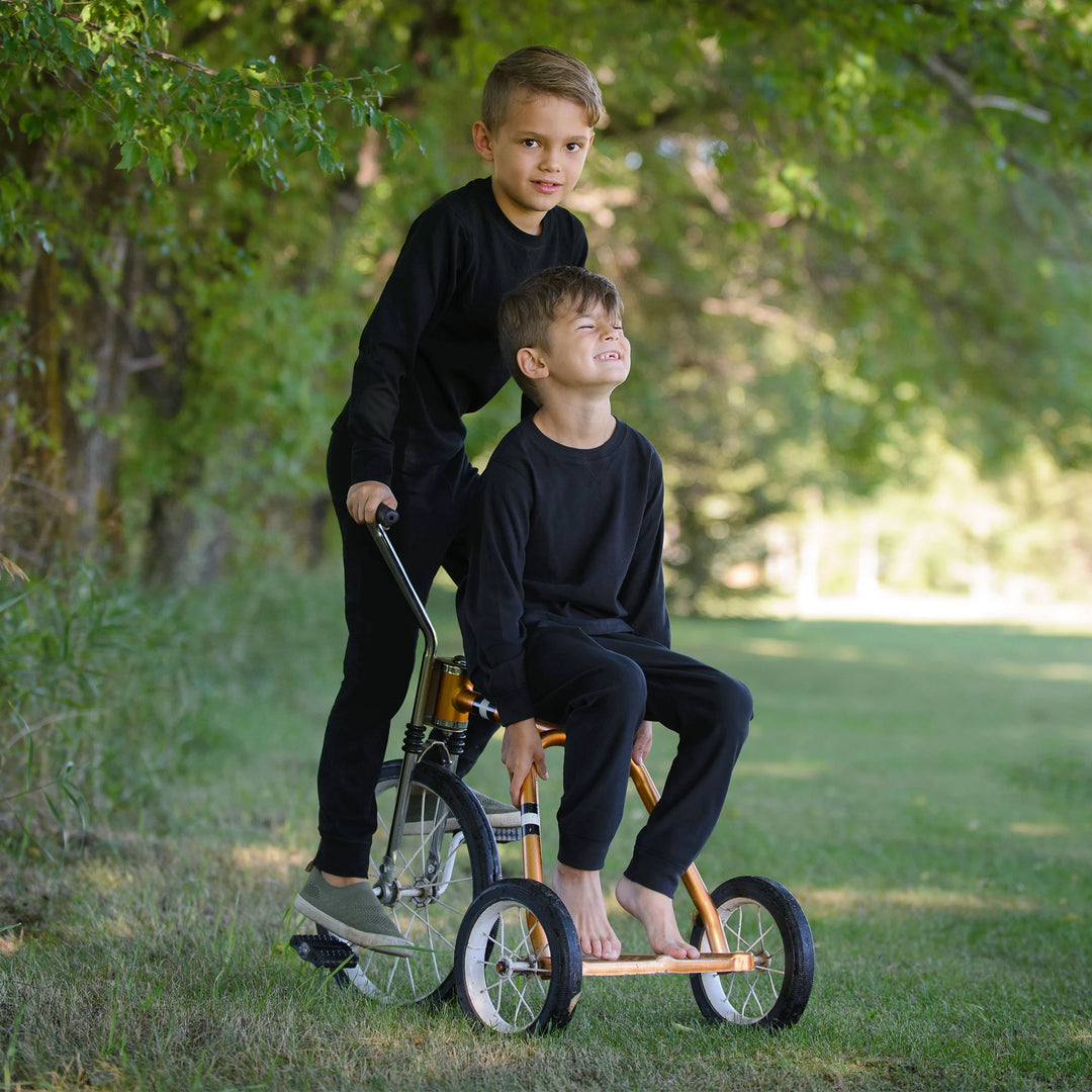 >Jan &amp; Jul Kids Base Layer Tops - Black