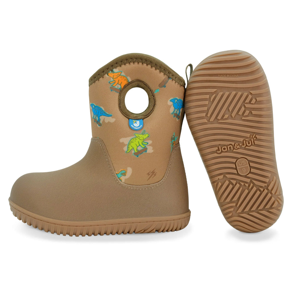 >Jan &amp; Jul Kids Toasty-Dry Lite Winter Waterproof Boots - Skater Dinos