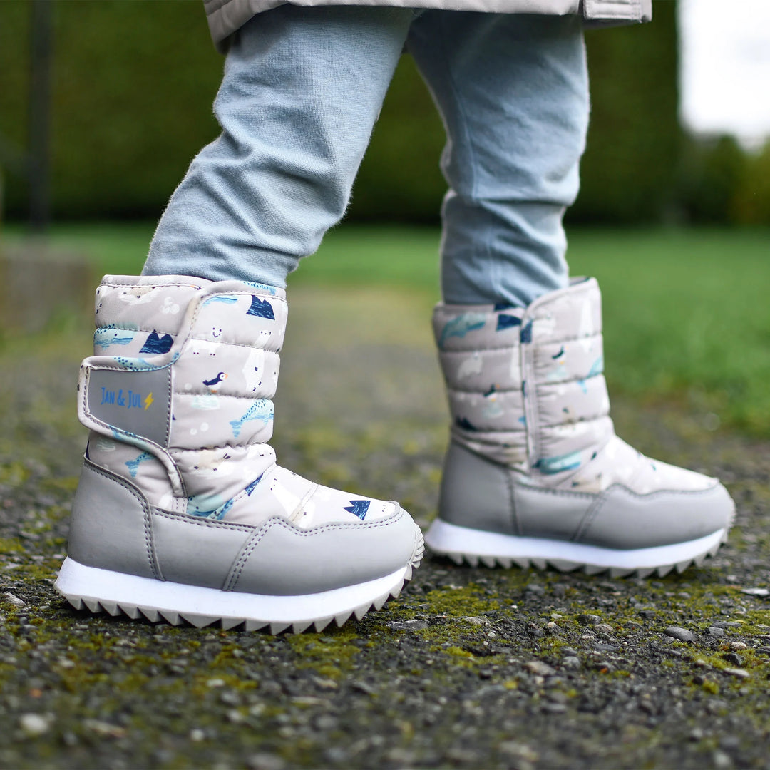 >Jan &amp; Jul Kids Toasty-Dry Tall Puffy Winter Boots - Polar Pals