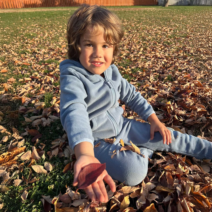 Jan & Jul Kids Fleece Jacket - Stormy Blue
