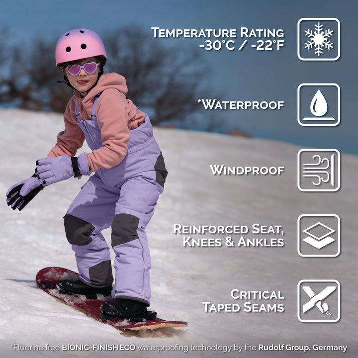 >Jan &amp; Jul Kids Snow Overalls - Lavender