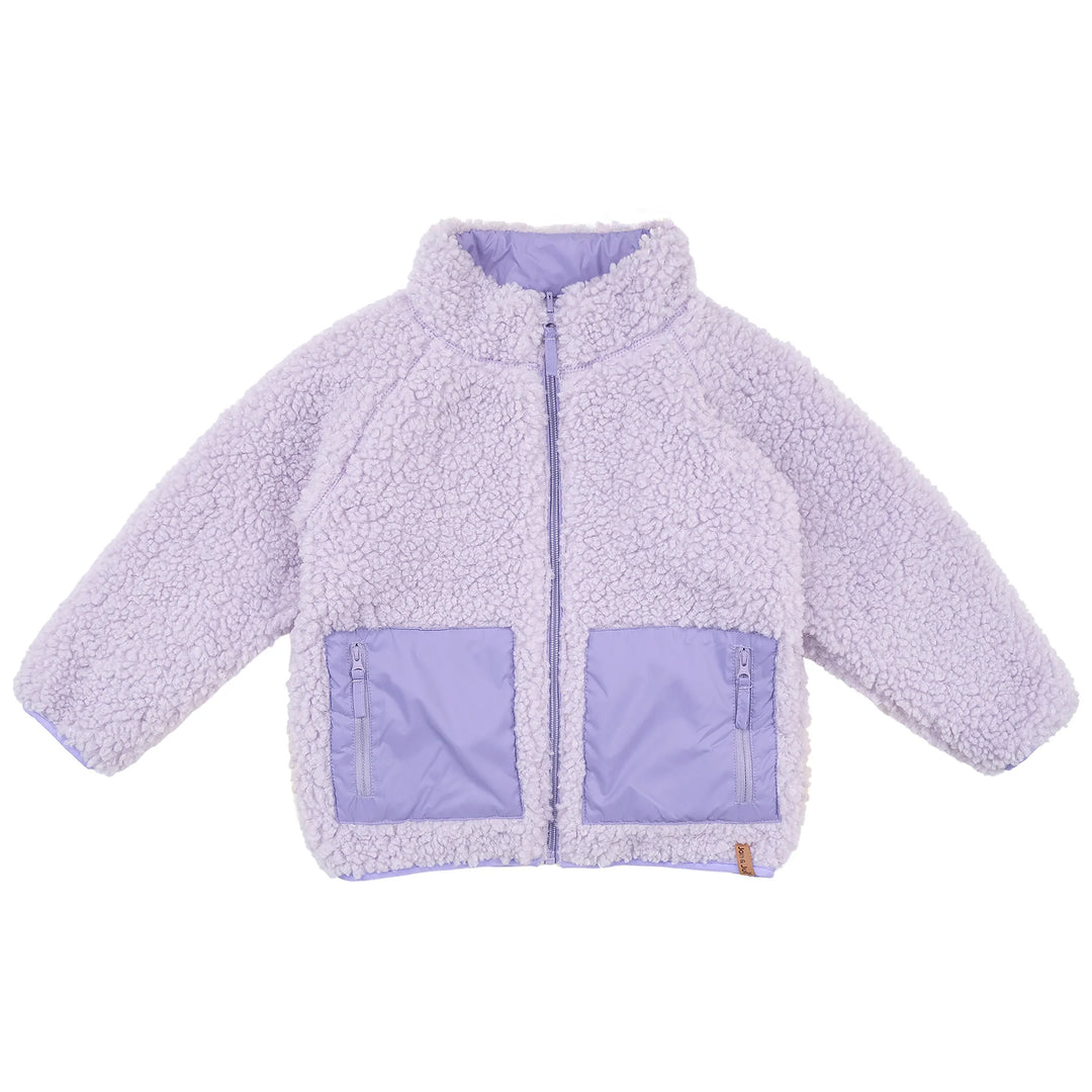 >Jan &amp; Jul Kids Reversible Fleece Jacket - Lavender