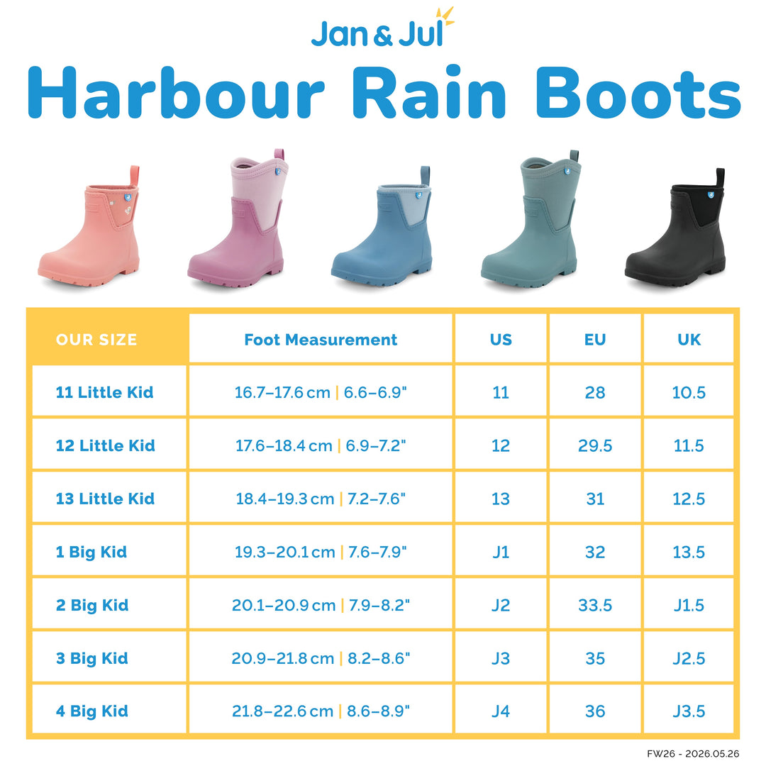 >Jan &amp; Jul Kids Harbour Tall Rain Boots - Dark Spruce