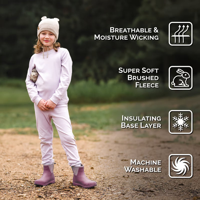 >Jan &amp; Jul Kids Base Layer Pants - Lilac