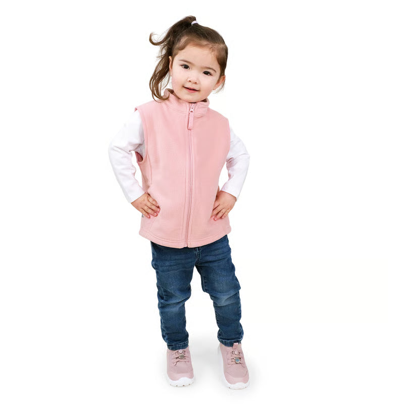 >Jan & Jul Kids Fleece Vest - Dusty Pink