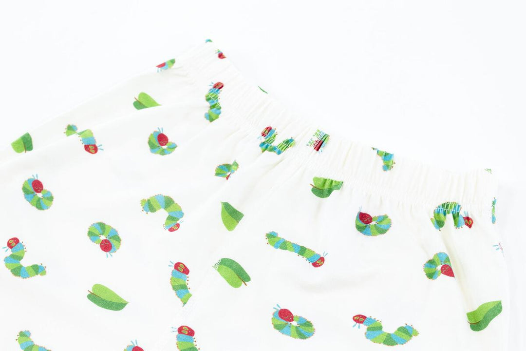 Nest Designs Kids Bamboo Jersey Two-Piece Short Sleeve PJ Set - Eric Carle Curly Caterpillar