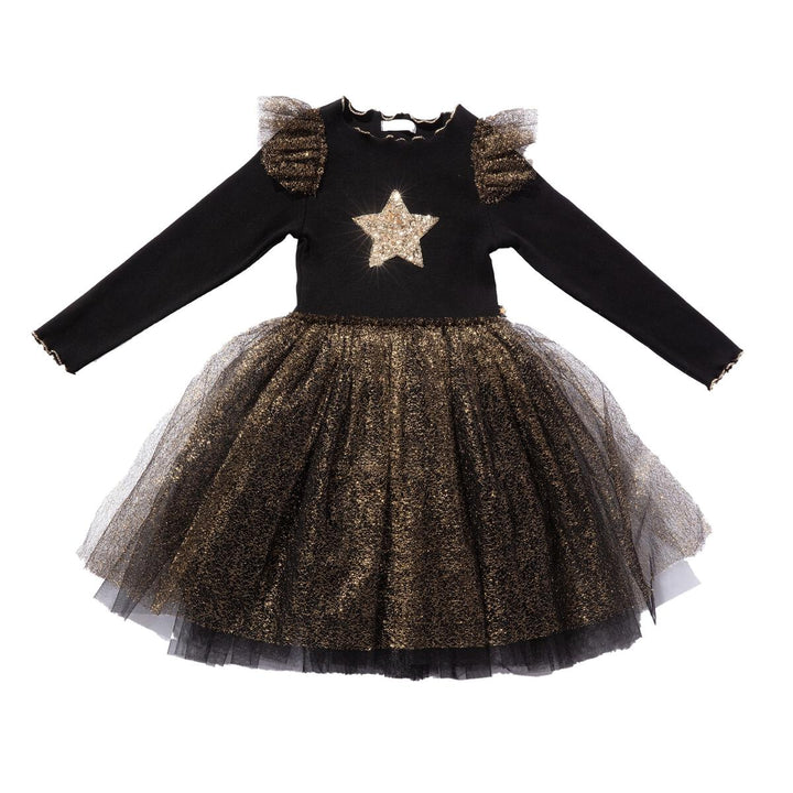Petite Hailey Girl's FRILL LAYERED TUTU DRESS - Black