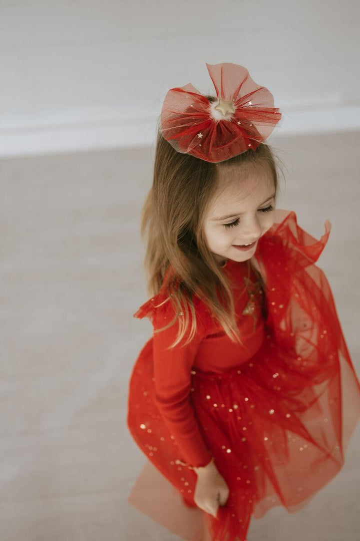 Petite Hailey Girl's FRILL LAYERED TUTU DRESS - Red