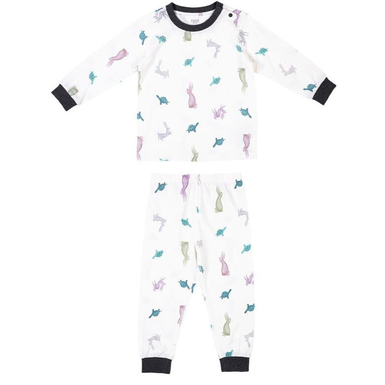 Nest Designs Kids Bamboo Two-Piece Long Sleeve PJ Set - The Tortoise & The Hare