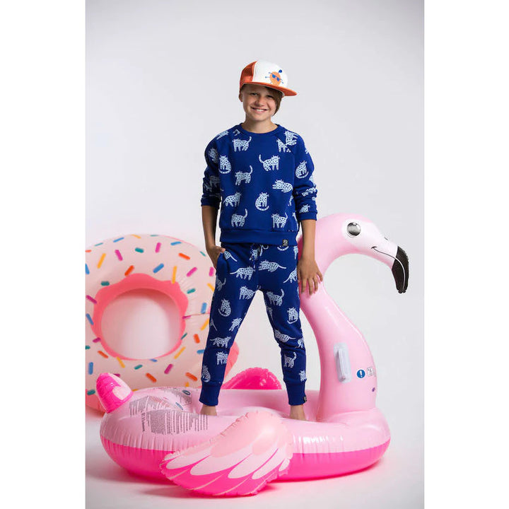 Kukukid Kids Baggy Pants in Berry Blue
