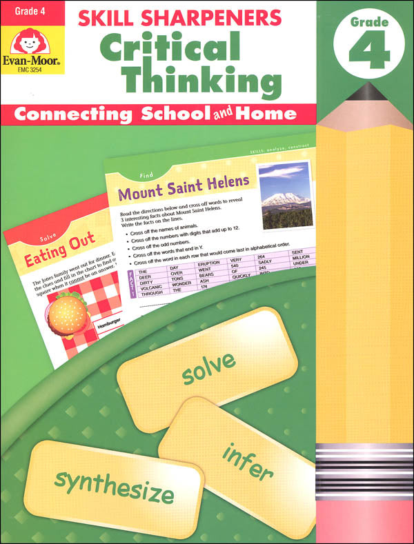 >Evan-Moor Grade 4 Skill Sharpeners Critical Thinking