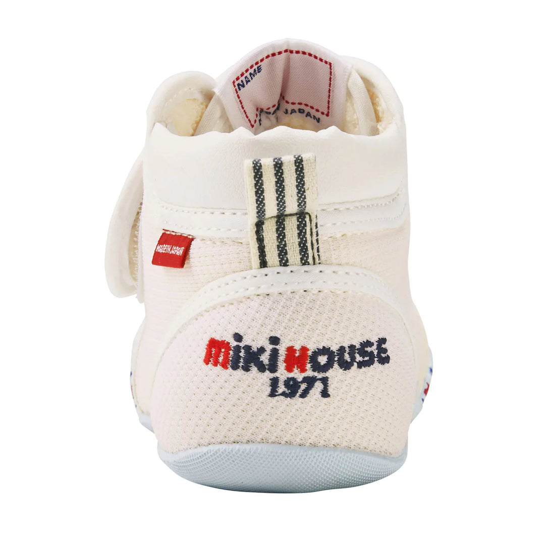 Miki House Kids Baby First Walking Shoes Sneakers [Classic] - White