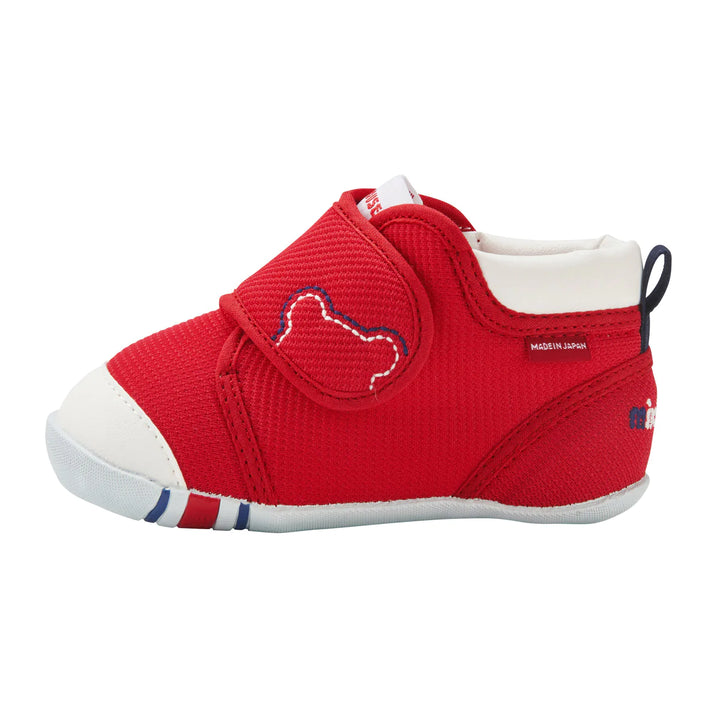 Miki House Kids Baby First Walking Shoes Sneakers [Classic] - Red