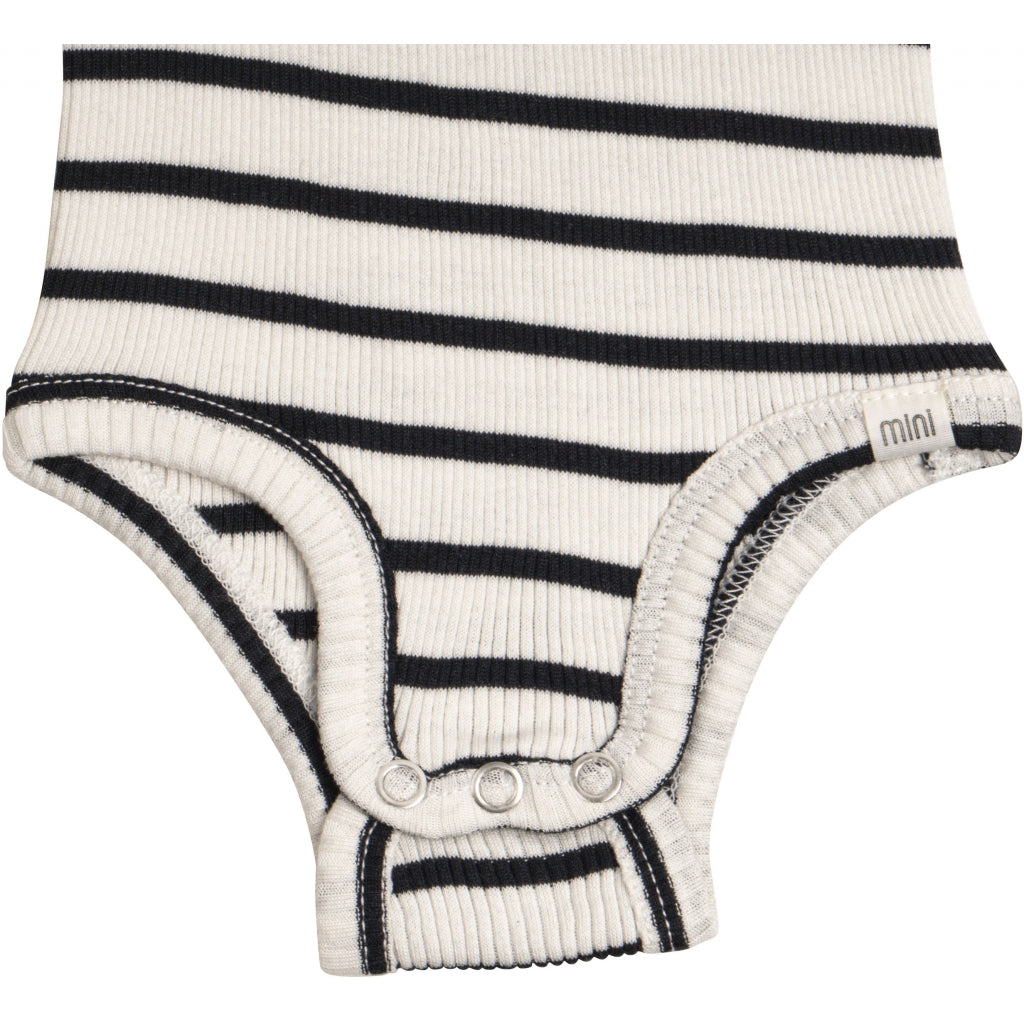 Minimalisma Baby Bingo Signature Silk-Seamless Short-Sleeve Bodysuit - Sailor