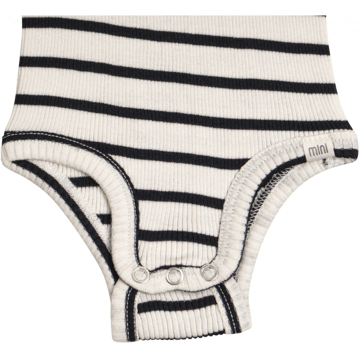 Minimalisma Baby Bingo Signature Silk-Seamless Short-Sleeve Bodysuit - Sailor