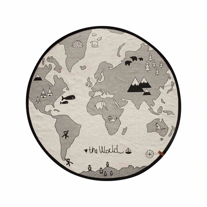 OYOY Living World Rug - Offwhite / Black