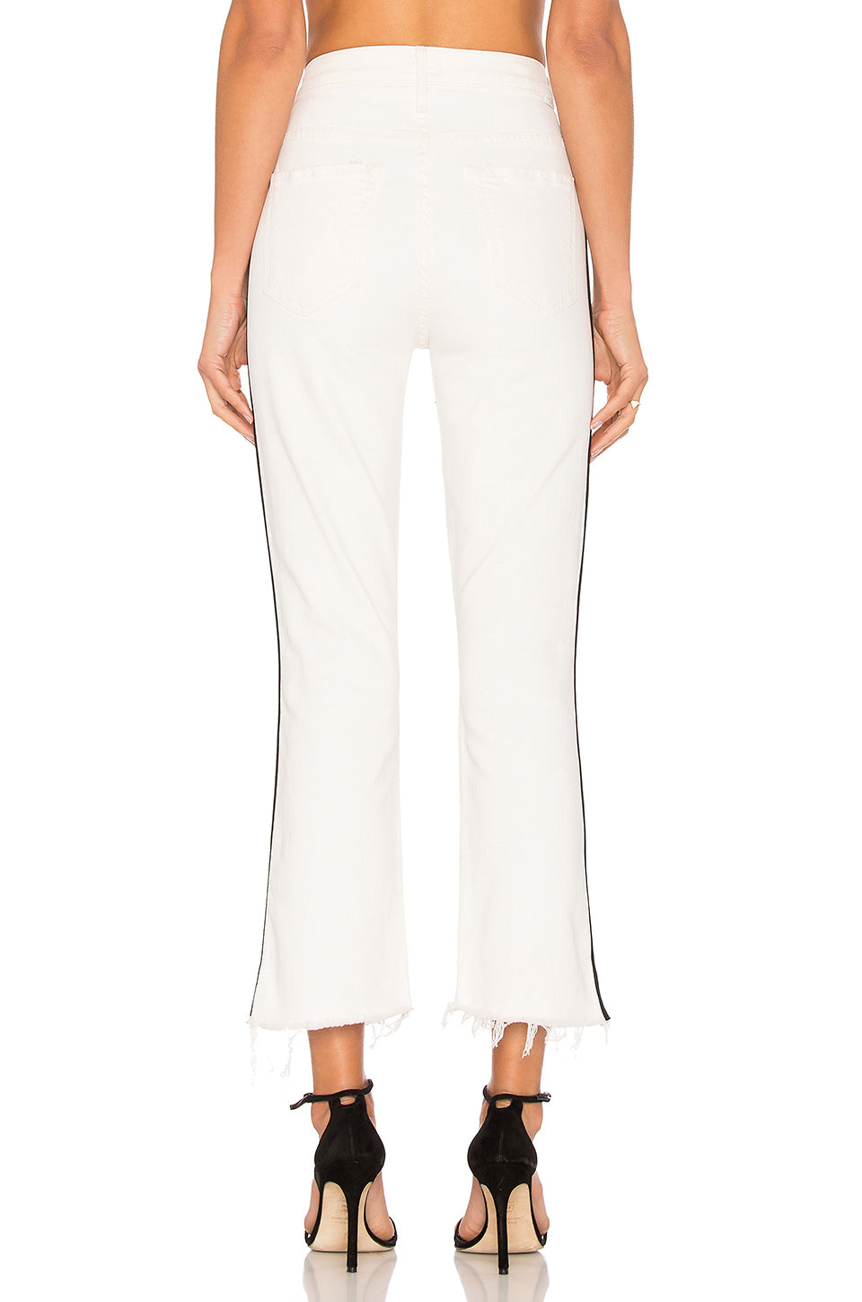 Mother Jeans Womens The Inside Crop Step Fray in WIR-Whipping The Racer