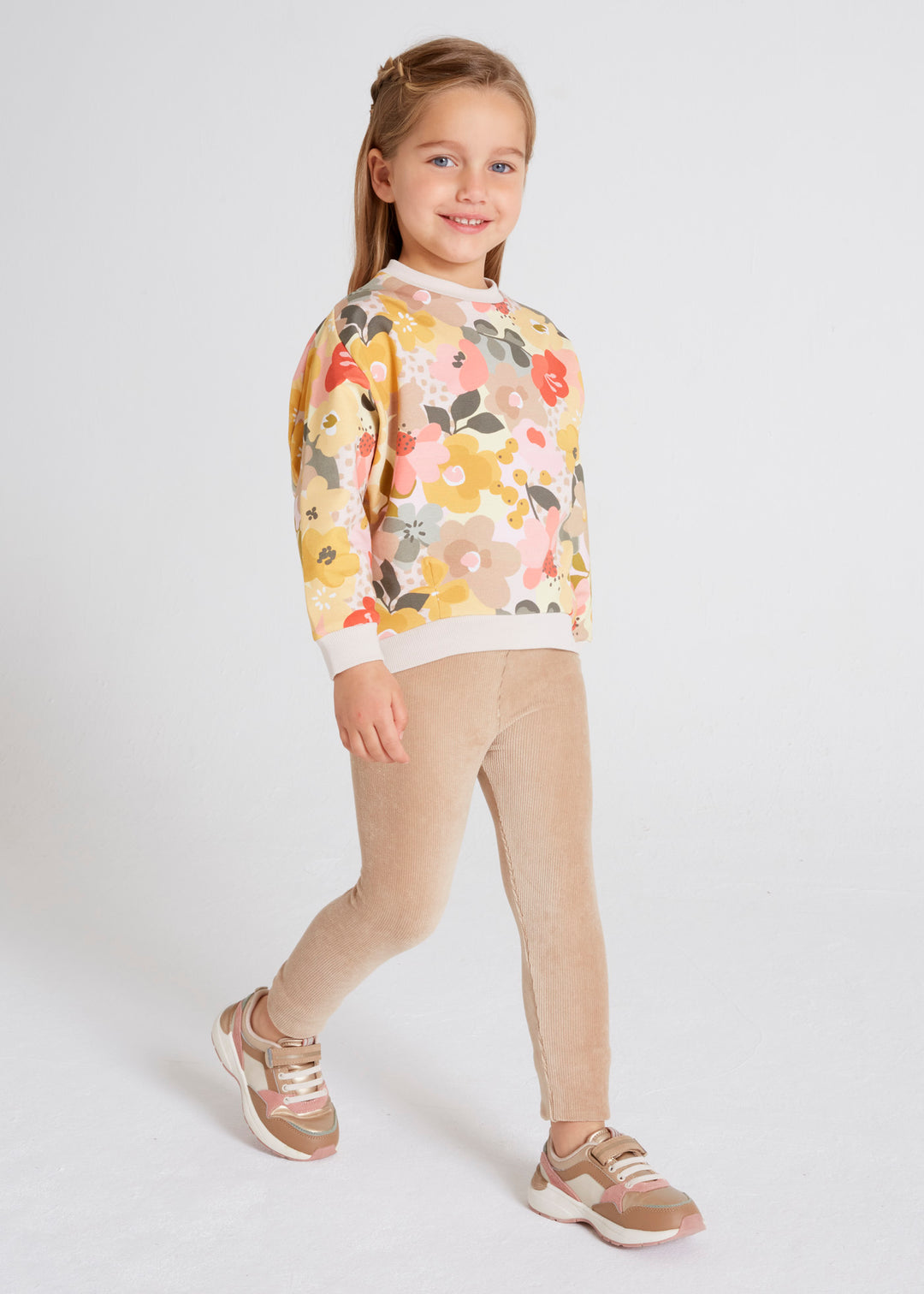 Mayoral 4773-011 Kids Girl ECOFRIENDS Corduroy Sweatshirt with Leggings Set
