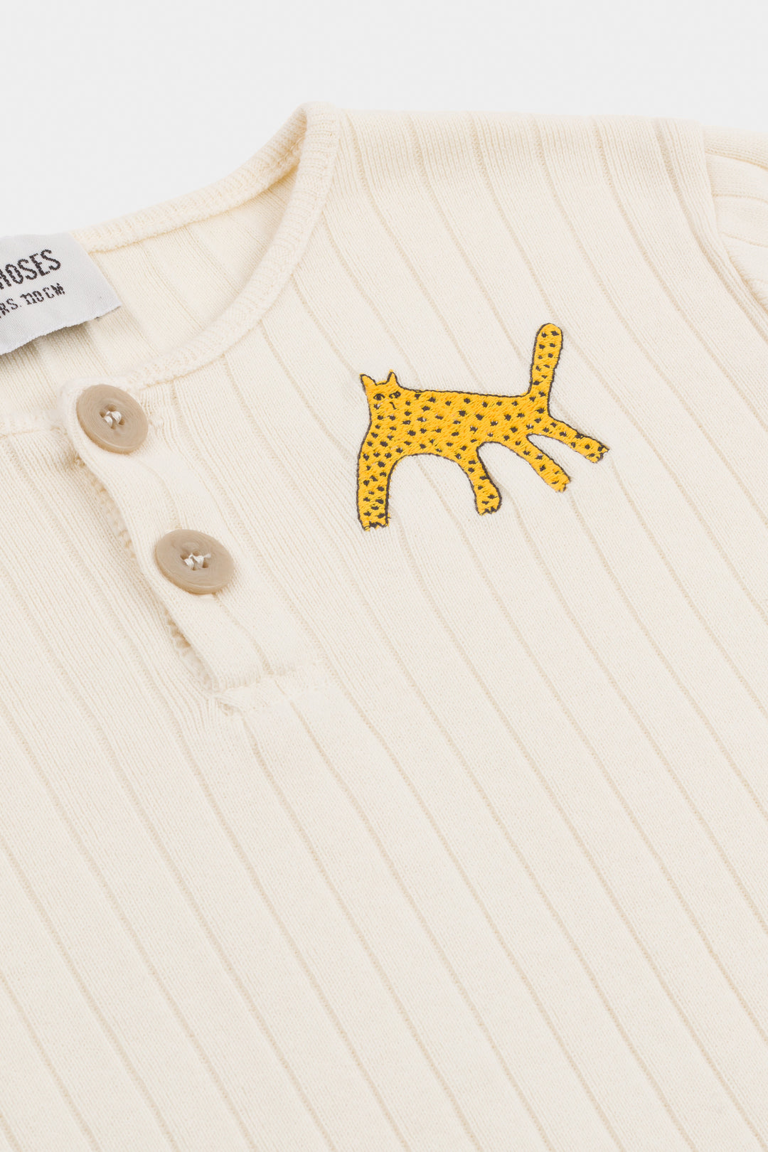 BOBO CHOSES Kids Leopard Buttoned T-Shirt