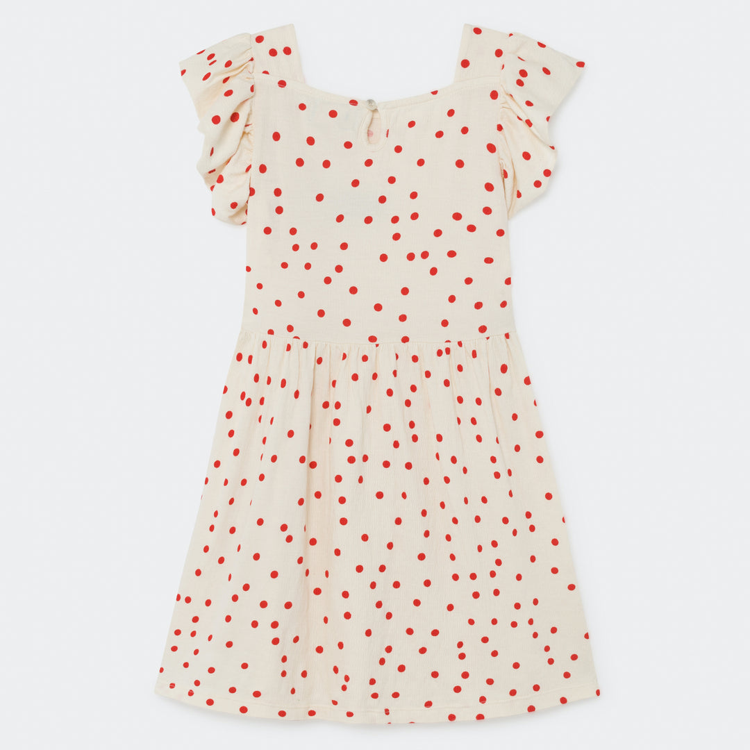 BOBO CHOSES Kids Dots Jersey Ruffle Dress 12001118