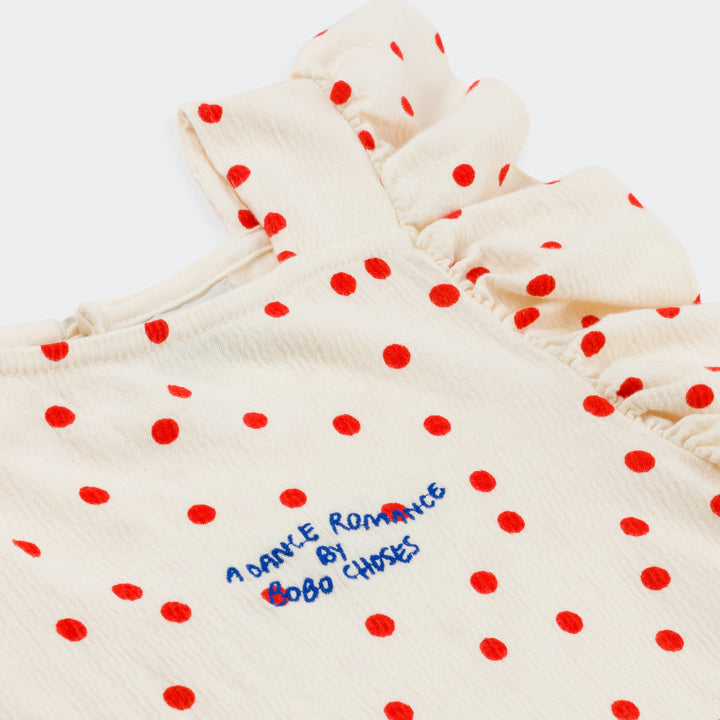 BOBO CHOSES Kids Dots Jersey Ruffle Dress 12001118