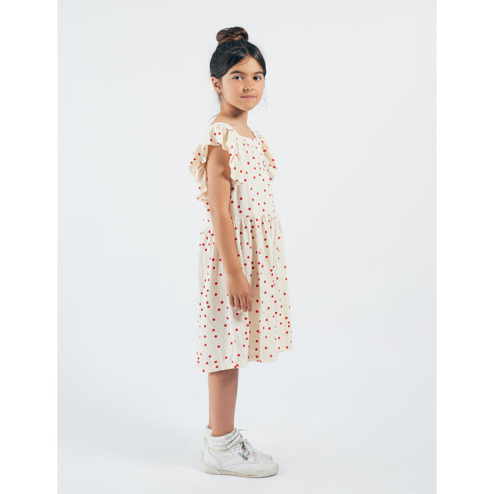 BOBO CHOSES Kids Dots Jersey Ruffle Dress 12001118