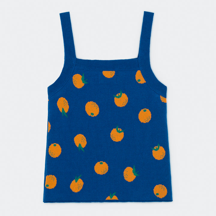 BOBO CHOSES Kids Girl Oranges Knitted Tank Top