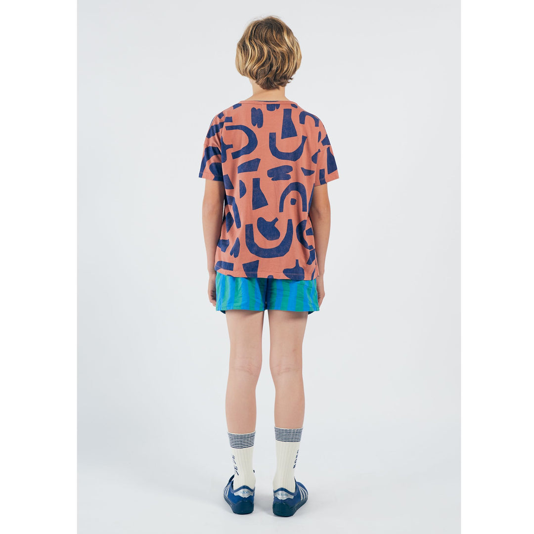 BOBO CHOSES Kids Abstract Buttoned T-shirt