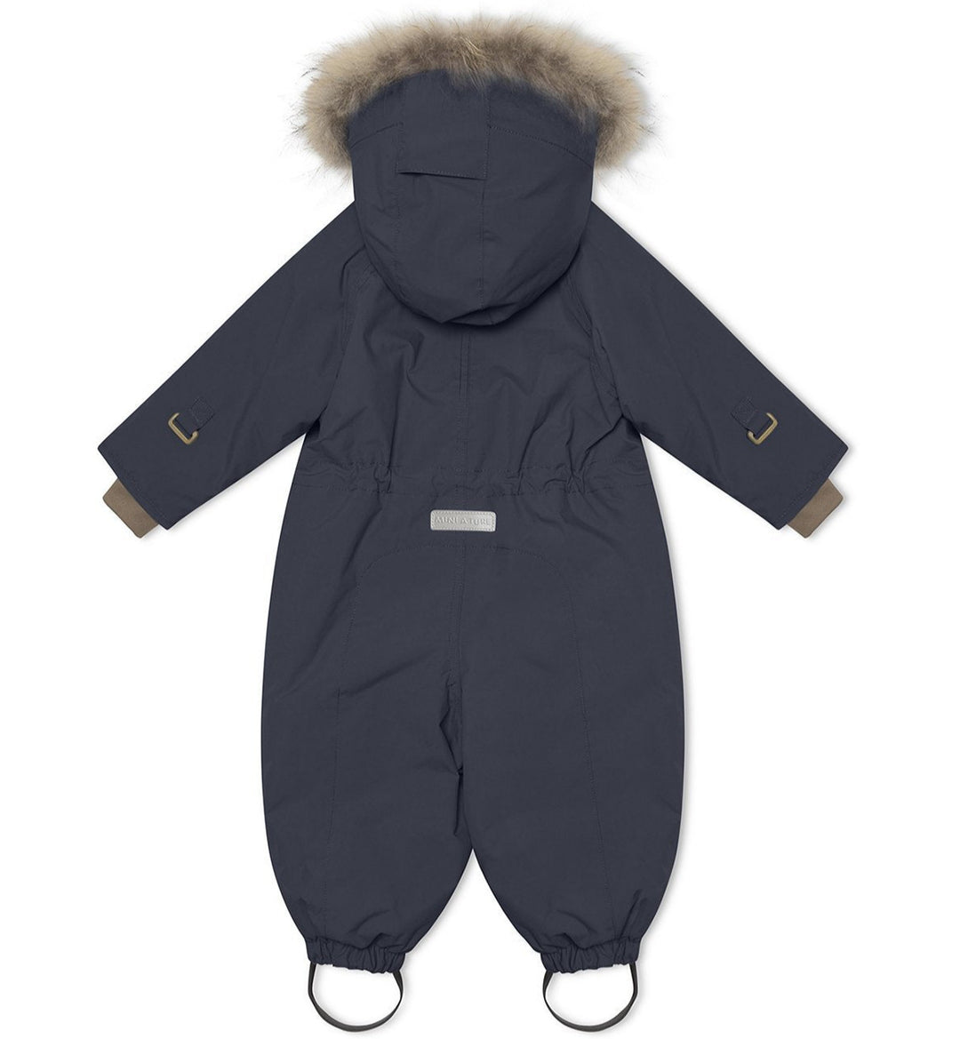 MINI A TURE Kids Wisti Fur Winter Snowsuit - Blue Night
