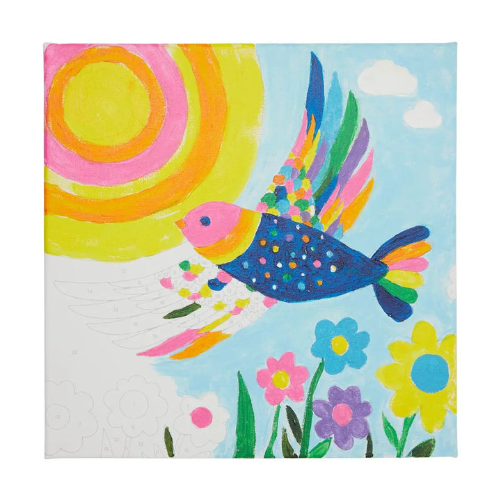 OOLY Colorific Canvas Paint By Number Kit: Brilliant Bird