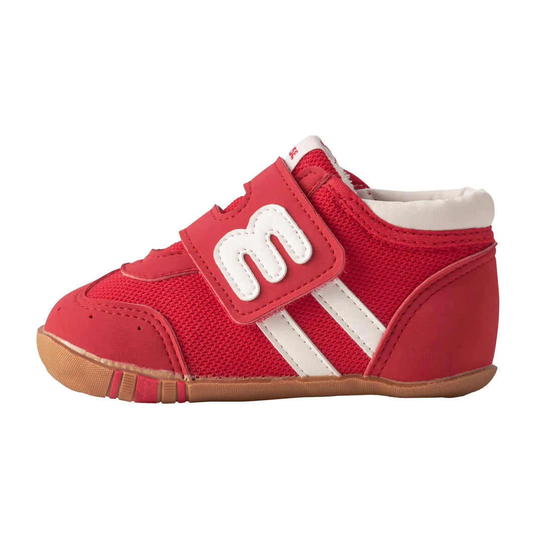 >Miki House My First Walker Shoes Athletic - "M" Logo Red