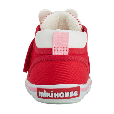 Miki House Kids Happy Usako Second Shoes in Red