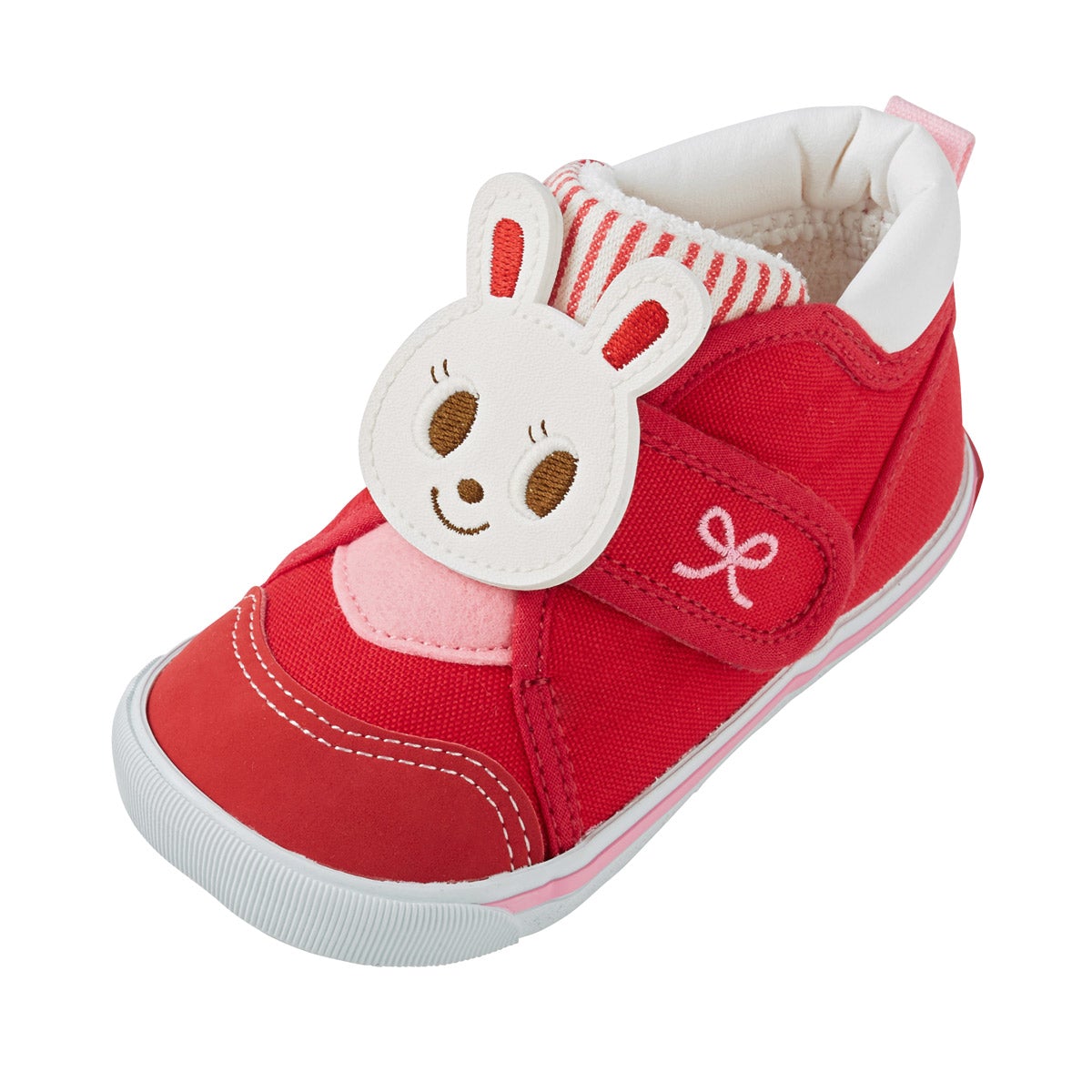 Miki House Kids Happy Usako Second Shoes in Red