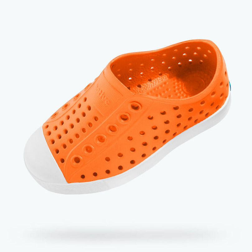 Native Kids Jefferson Sandals Shoes - City Orange / Shell White